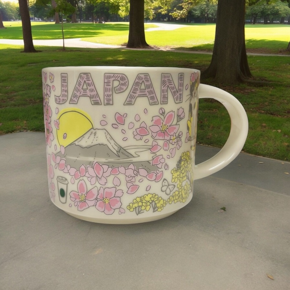 Starbucks Japan Been There Spring Sakura Coffee kawaii Mug Cup 14oz Collectible - Picture 14 of 15
